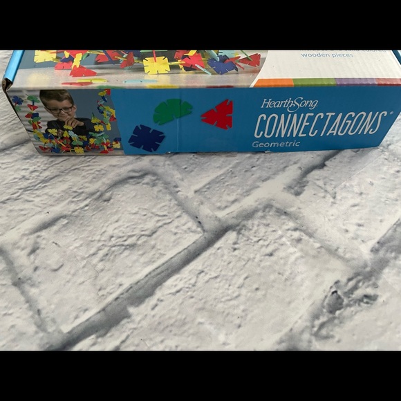 Connectagons wooden toy set connecting building learning toy - Picture 3 of 7
